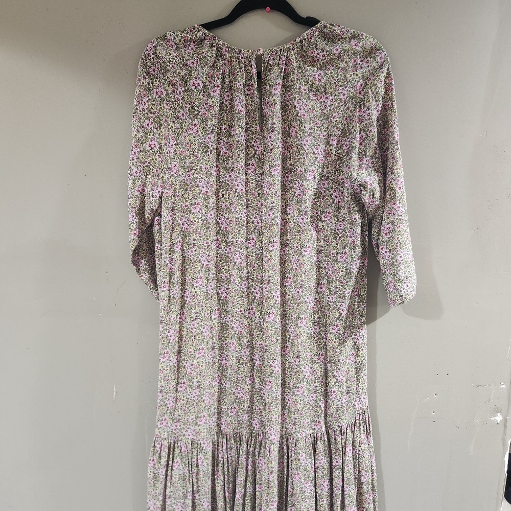 H&M floral print tiered maxi dress Sz S Boho Coastal Cowgirl - Picture 4 of 6